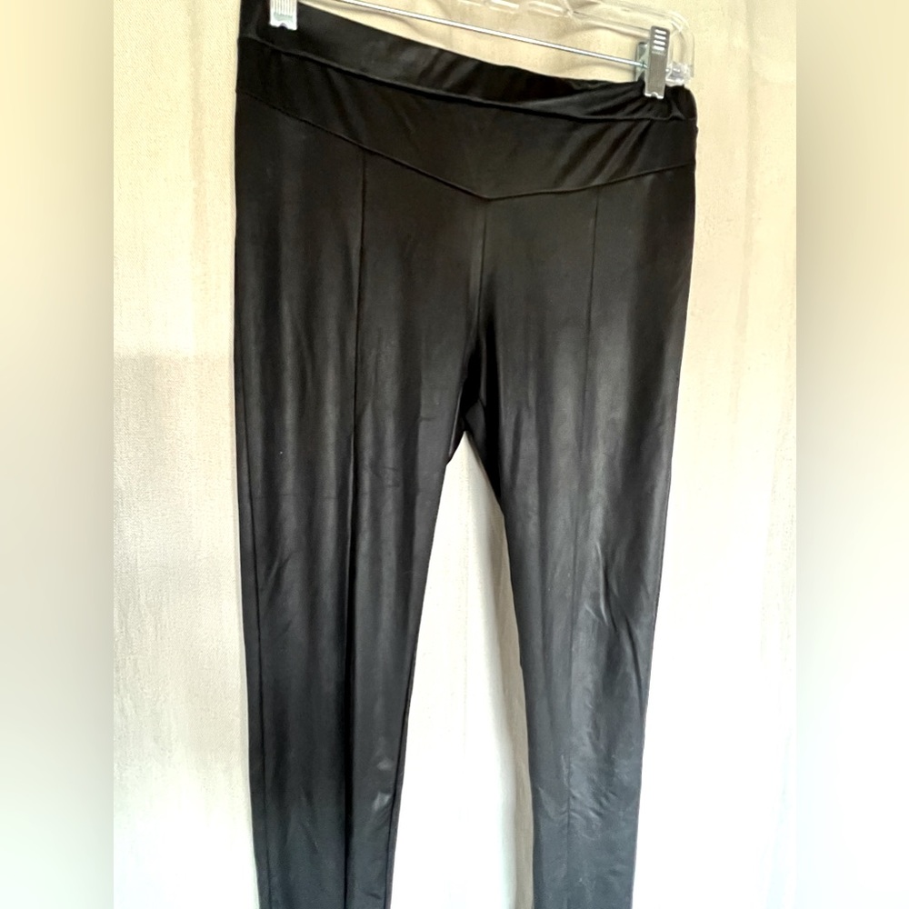 PRICE DROP! Topshop Faux Leather Leggings with Front Yoke Waistband